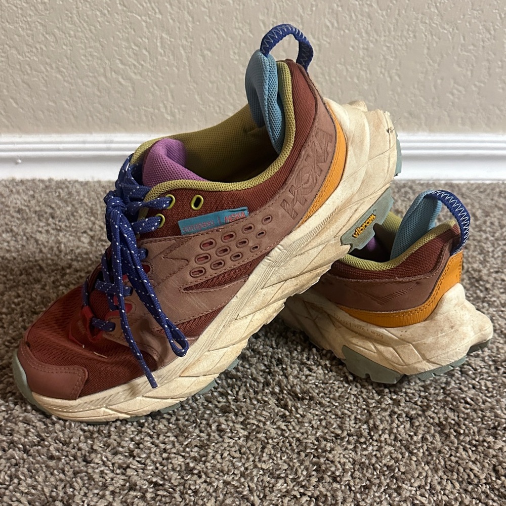 Hoka x Cotopaxi Multicolor Rust Tan Olive Trail Shoes